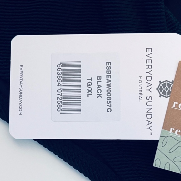 Everyday Sunday Black Recycled Rib High-Leg Bikini Bottom - Women's XL New - Picture 6 of 11